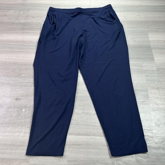 Eileen Fisher Pants - Eileen Fisher Pants Womens L Blue‎ Jersey Knit Pull On Relaxed Stretch